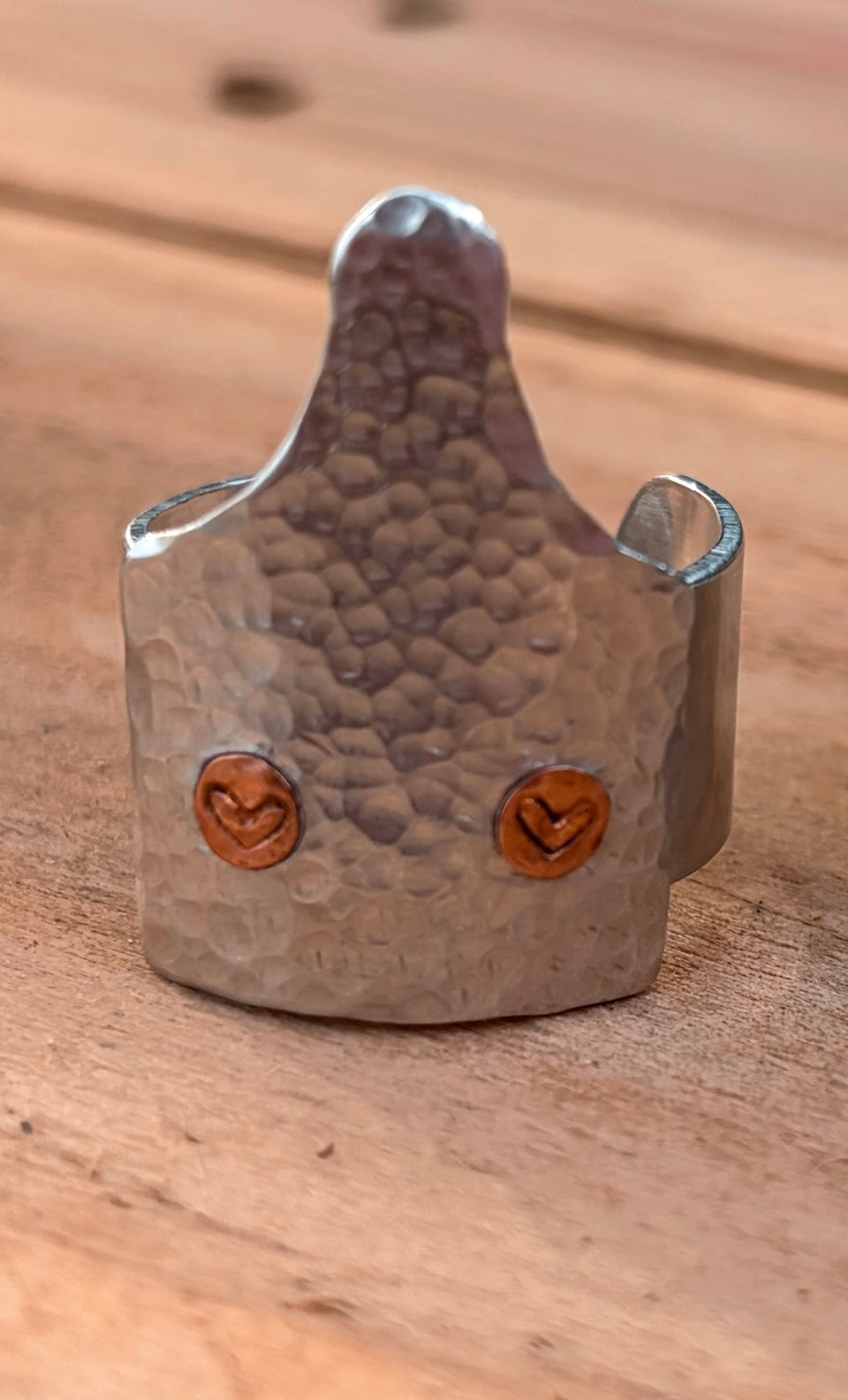 Cattle Tag Cuff Ring