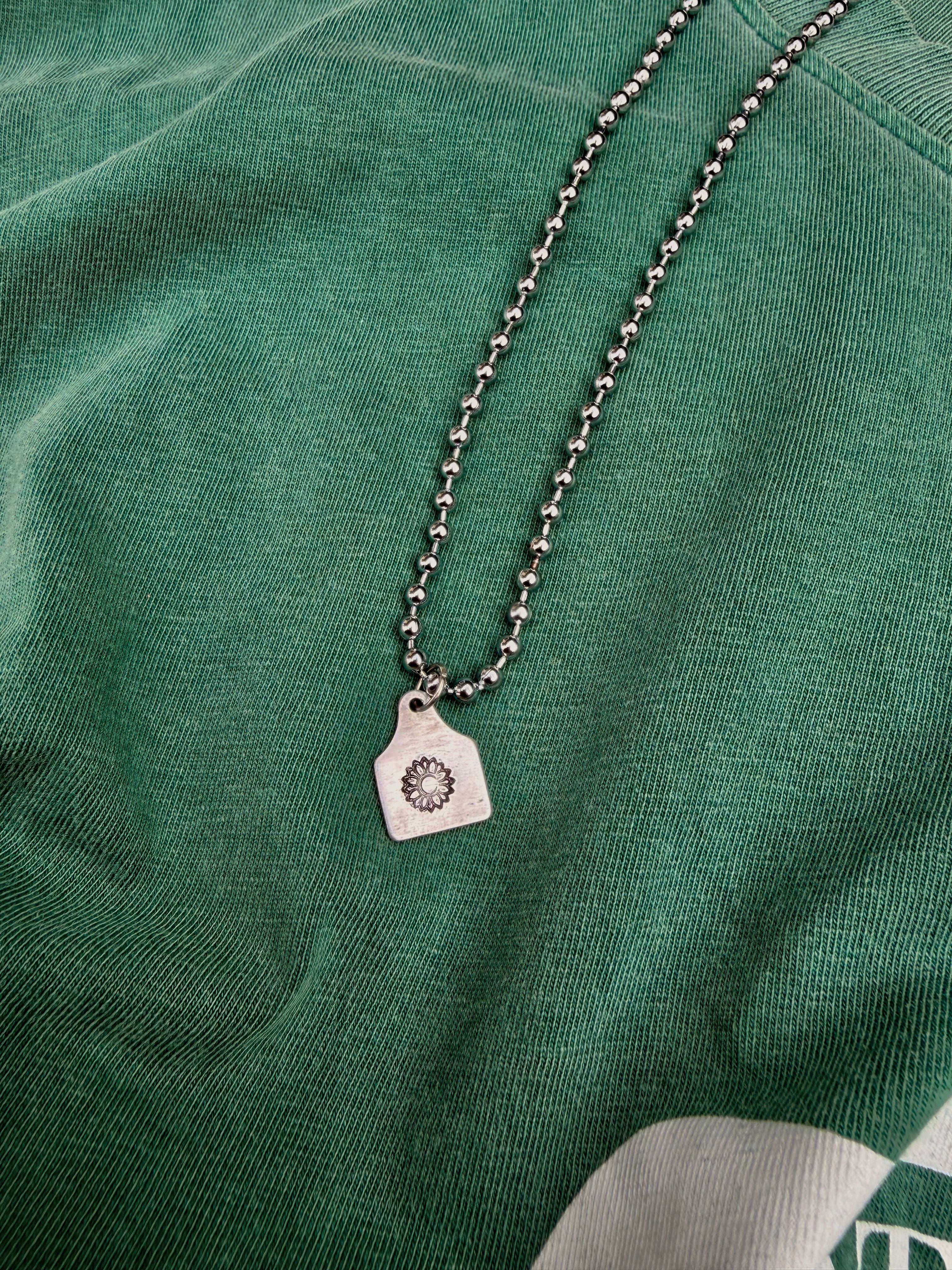 Mini Cow Tag Necklace