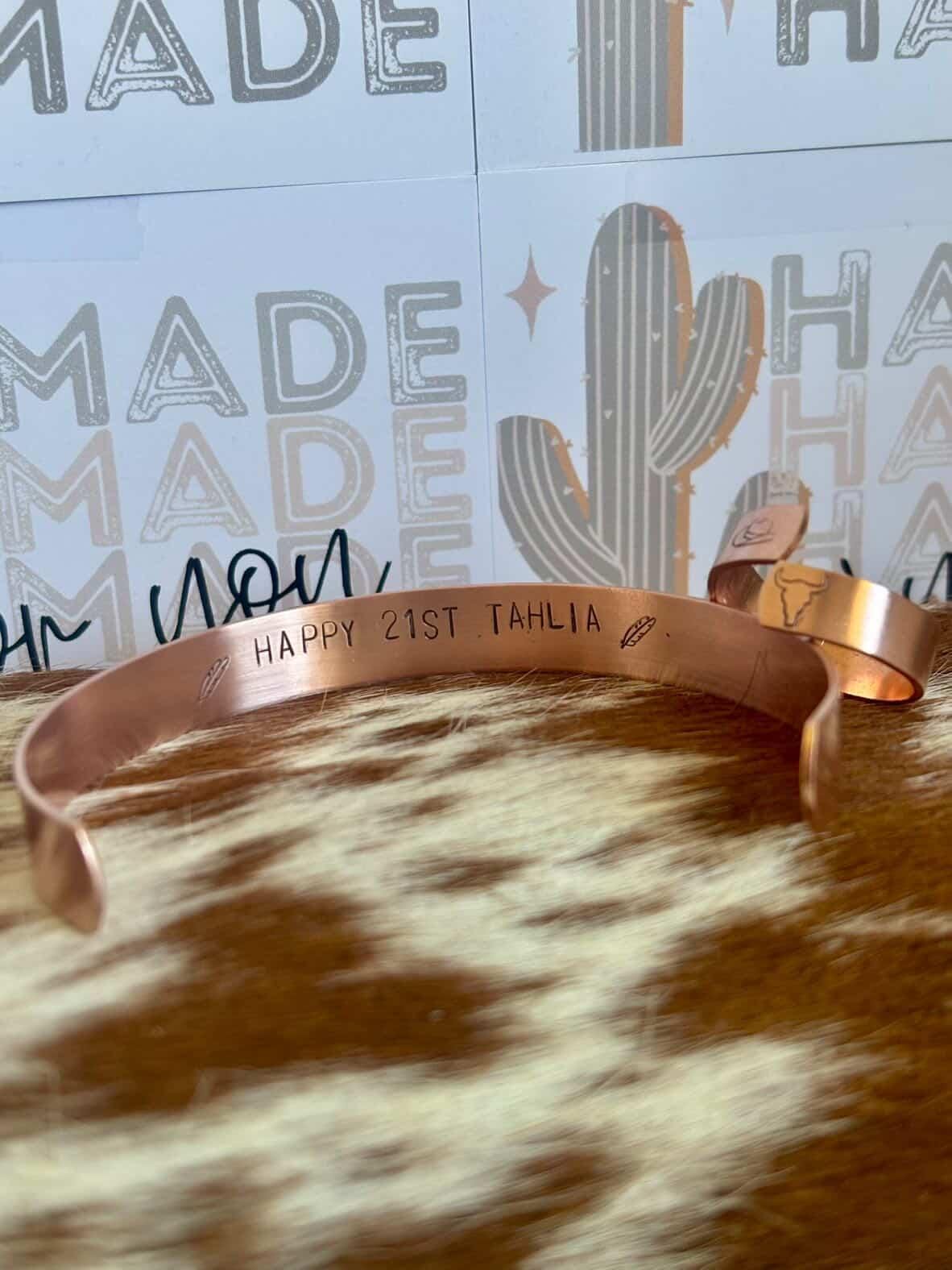 Original Custom Copper Bracelet