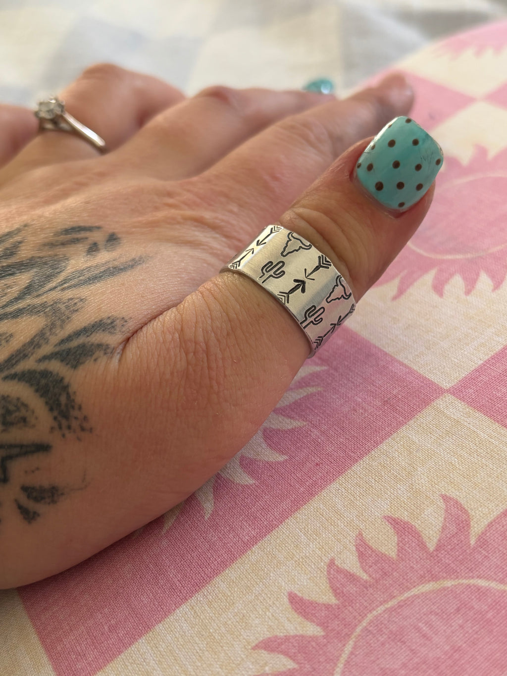 Punchy Cuff Ring