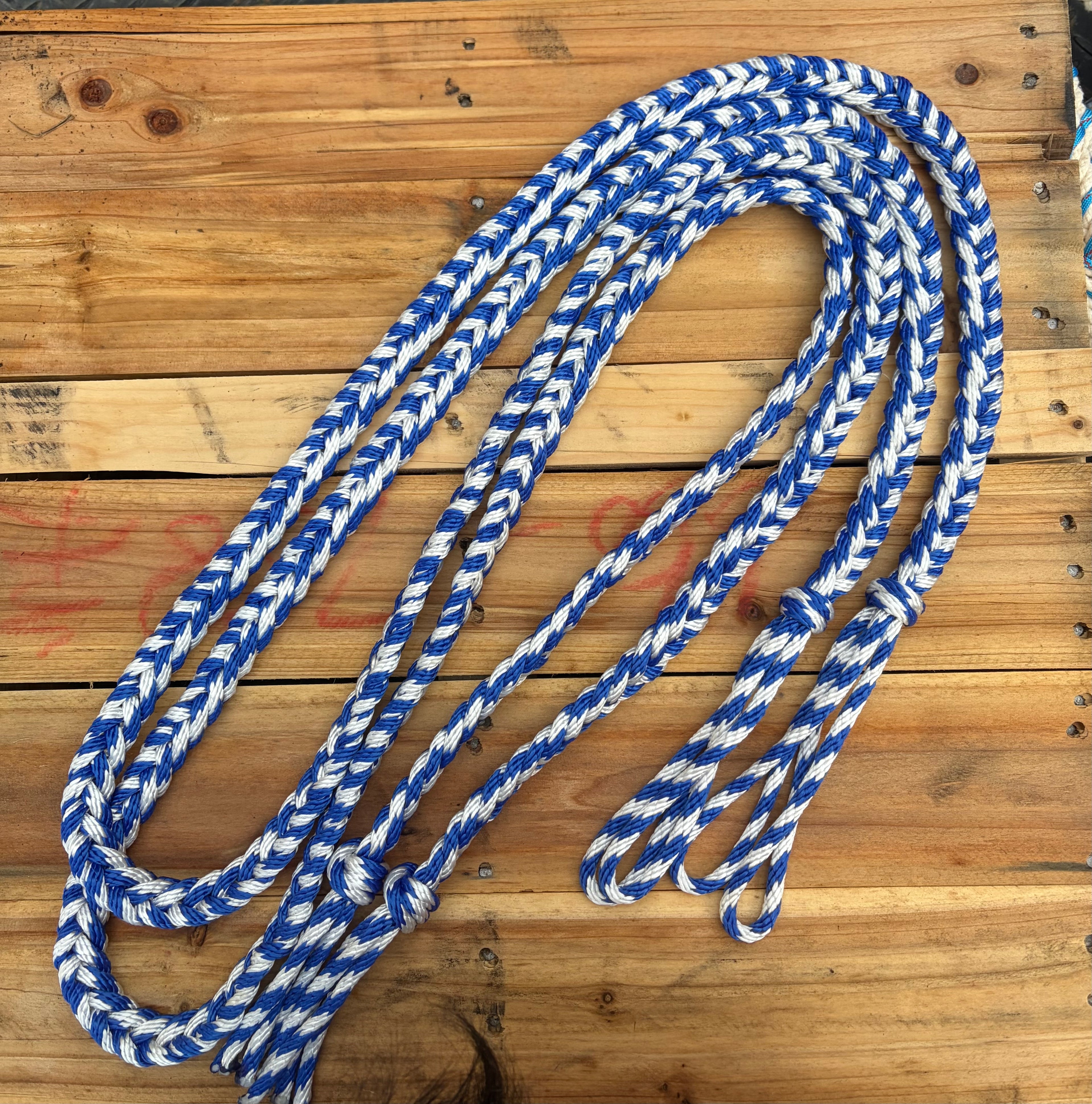 Blue Nylon Reins 7 Ft