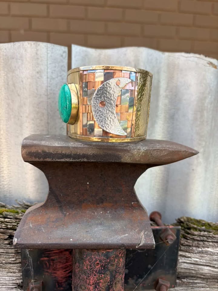 Reworked Turquoise Cuff