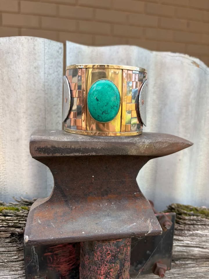 Reworked Turquoise Cuff