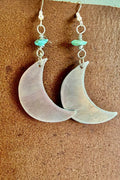 Boho Turquoise Moon Earings