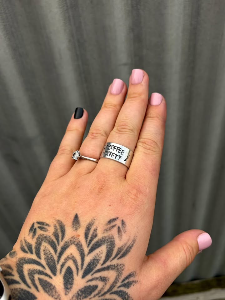 ICE COFFEE & ANXIETY Cuff Ring