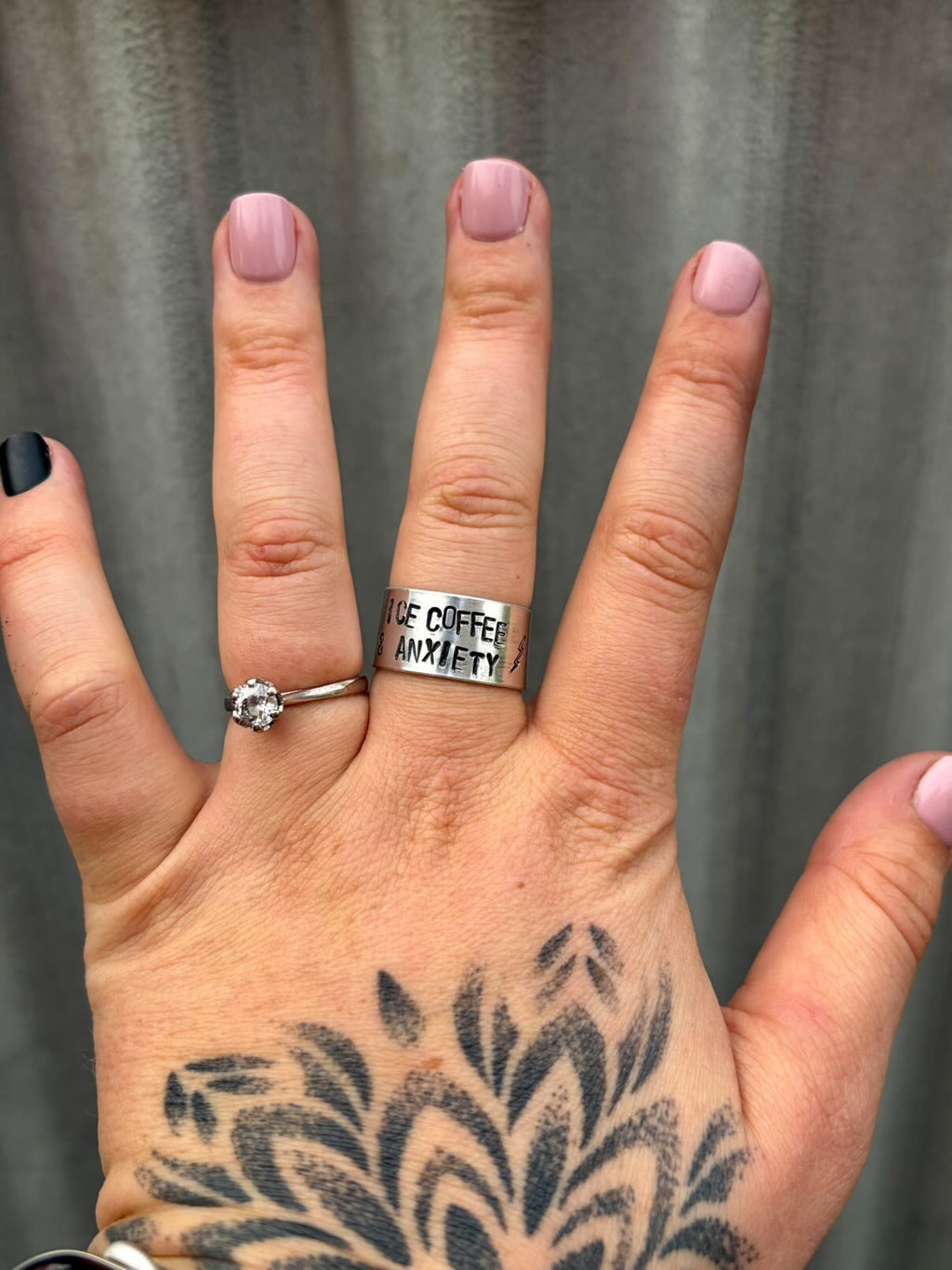 ICE COFFEE & ANXIETY Cuff Ring