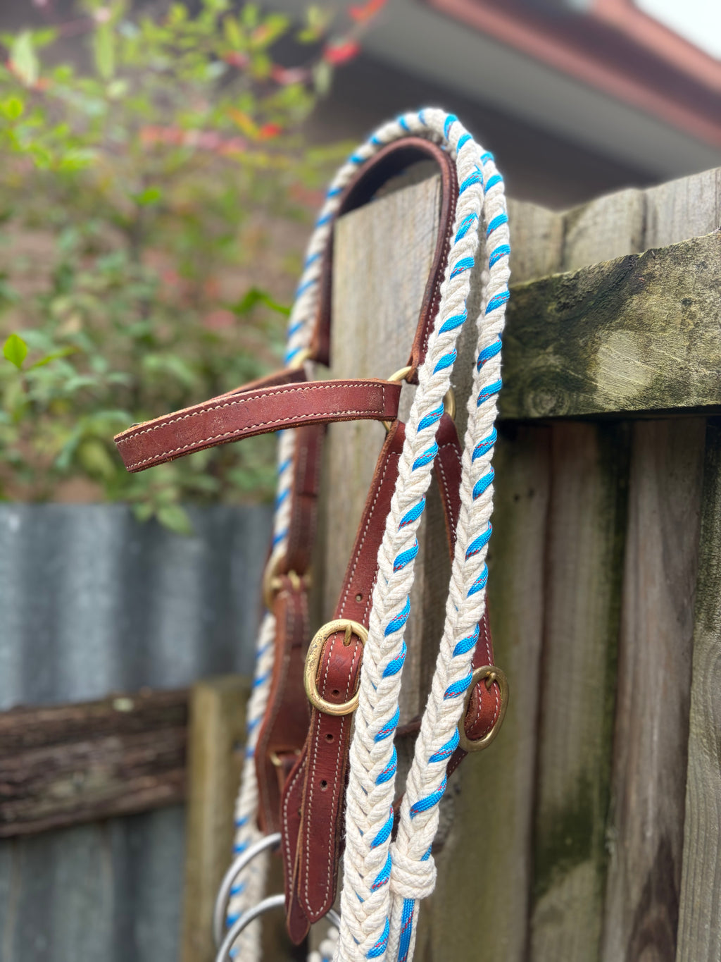 Blue Cotton Reins 6.5 ft