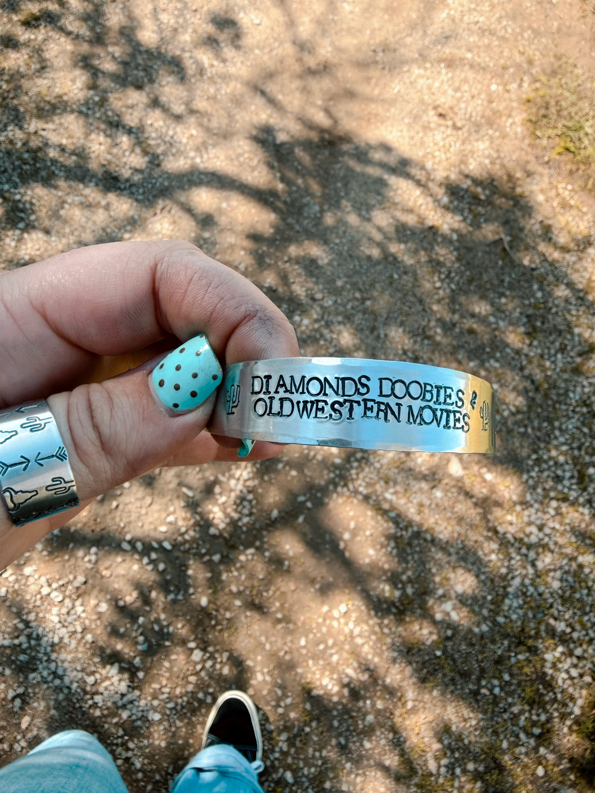 “Diamonds, Doobies & old western Movies” tappered Cuff