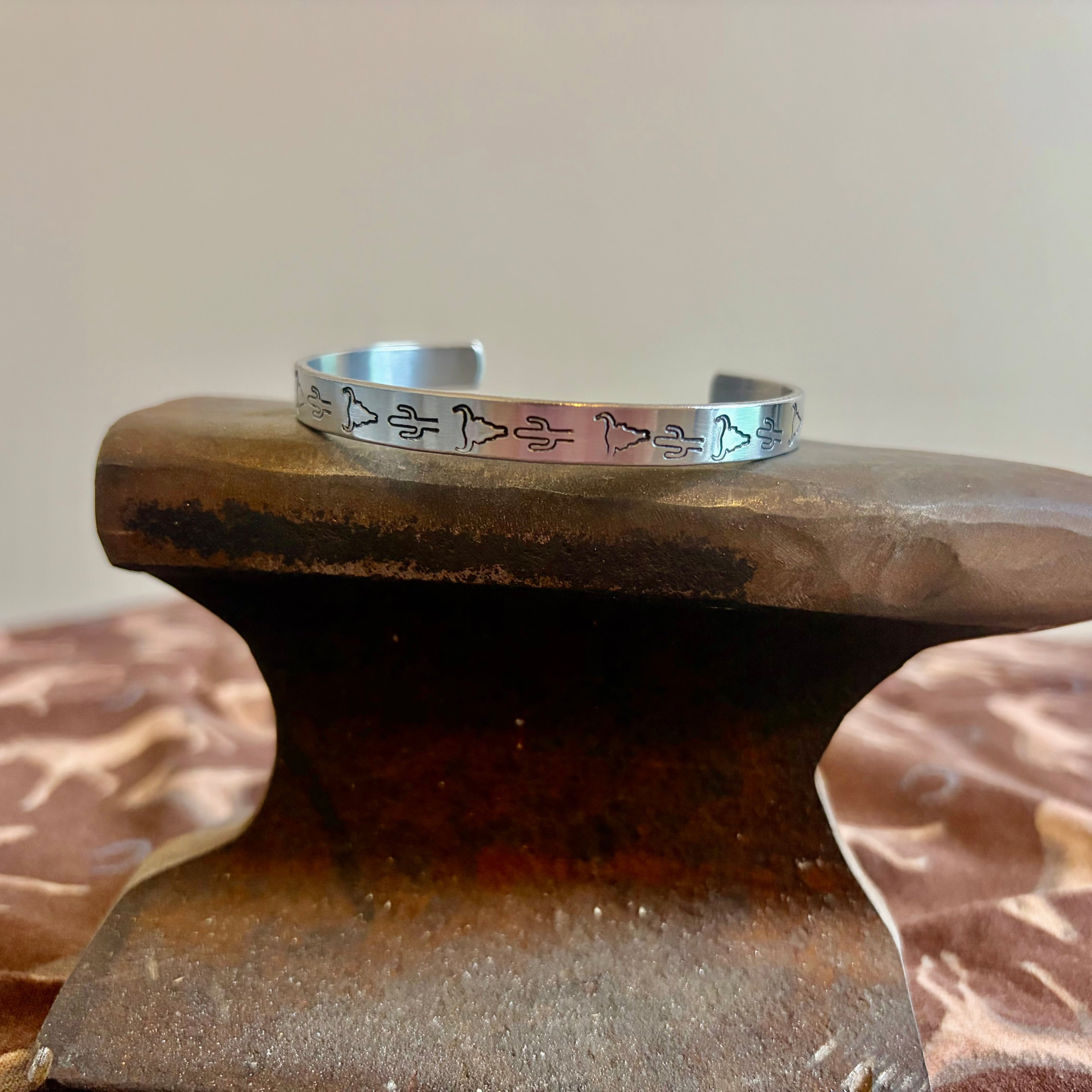 Longhorn & Cactus Stacker Bracelet