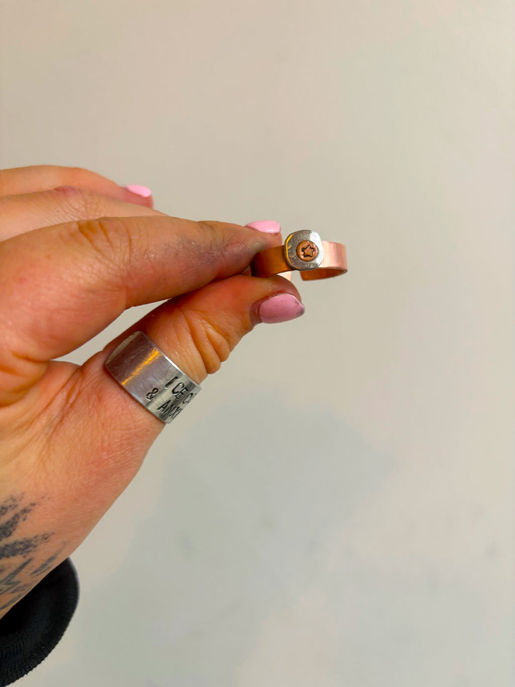 Riveted Copper Ring