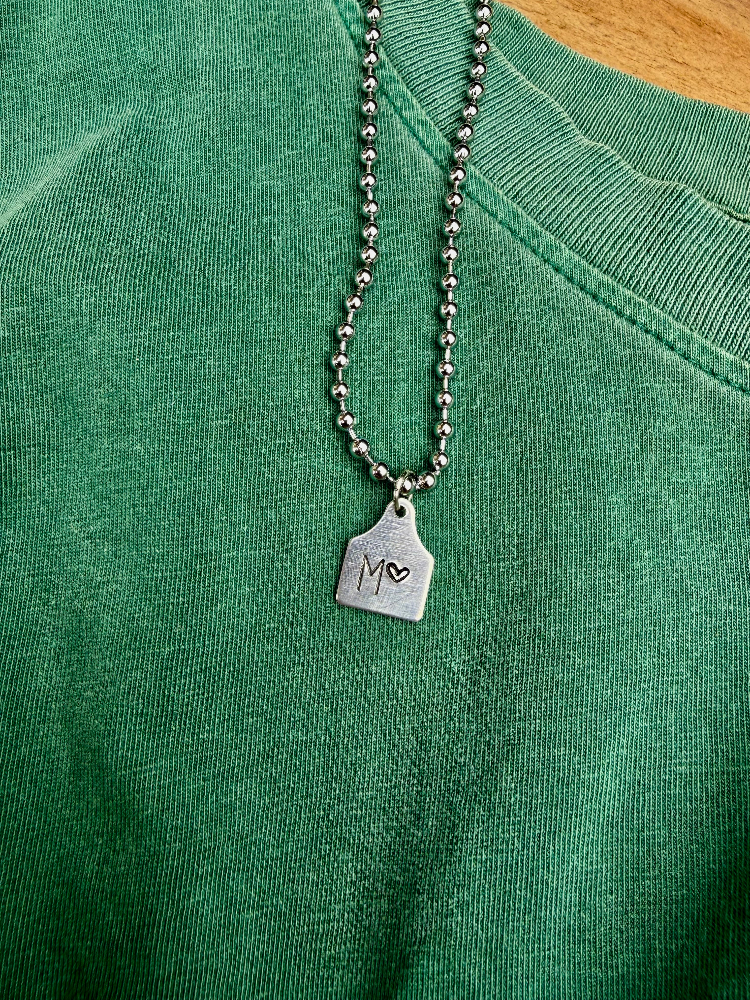 Mini Cow Tag Necklace