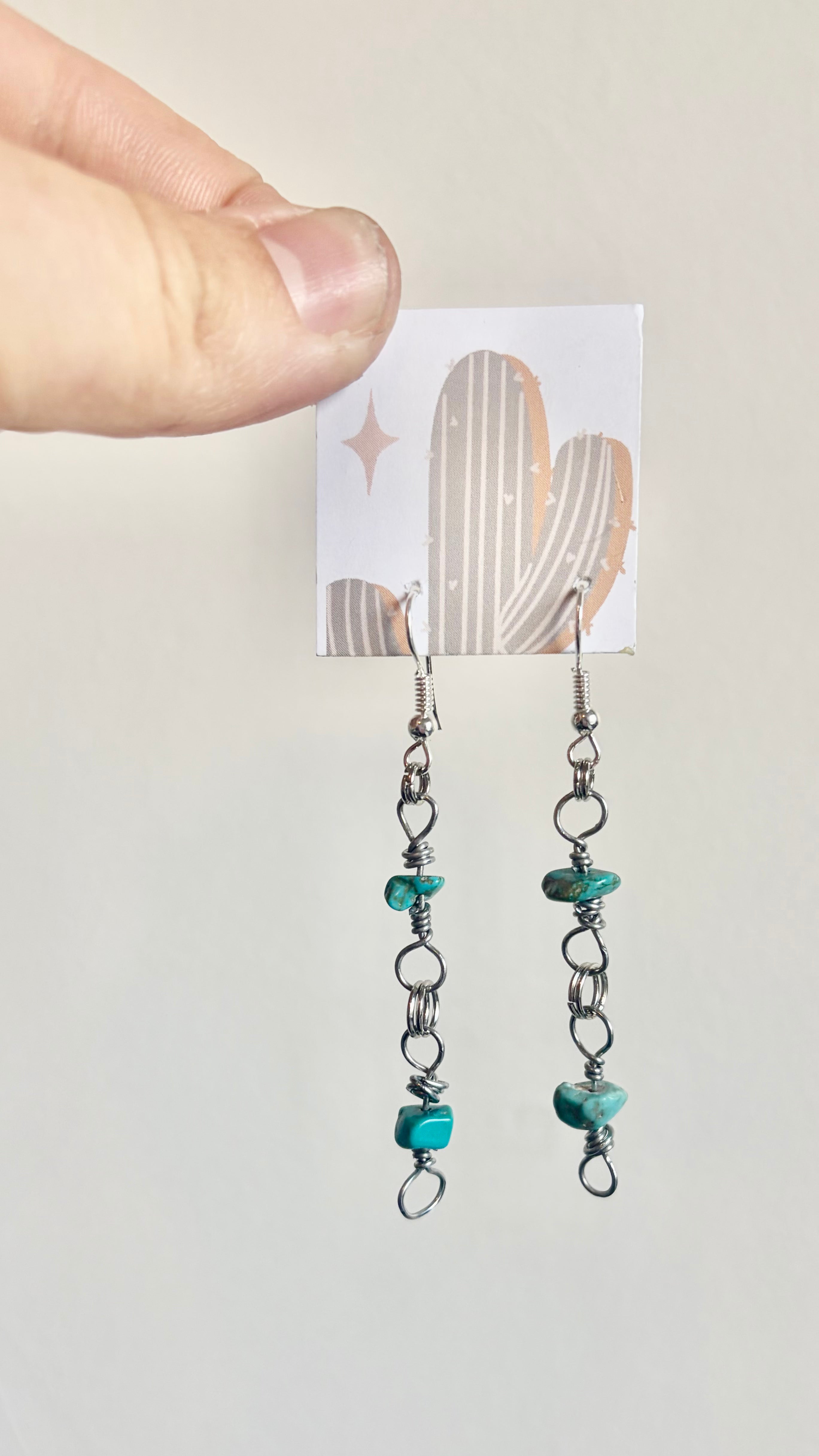 Turquoise Chain Earrings