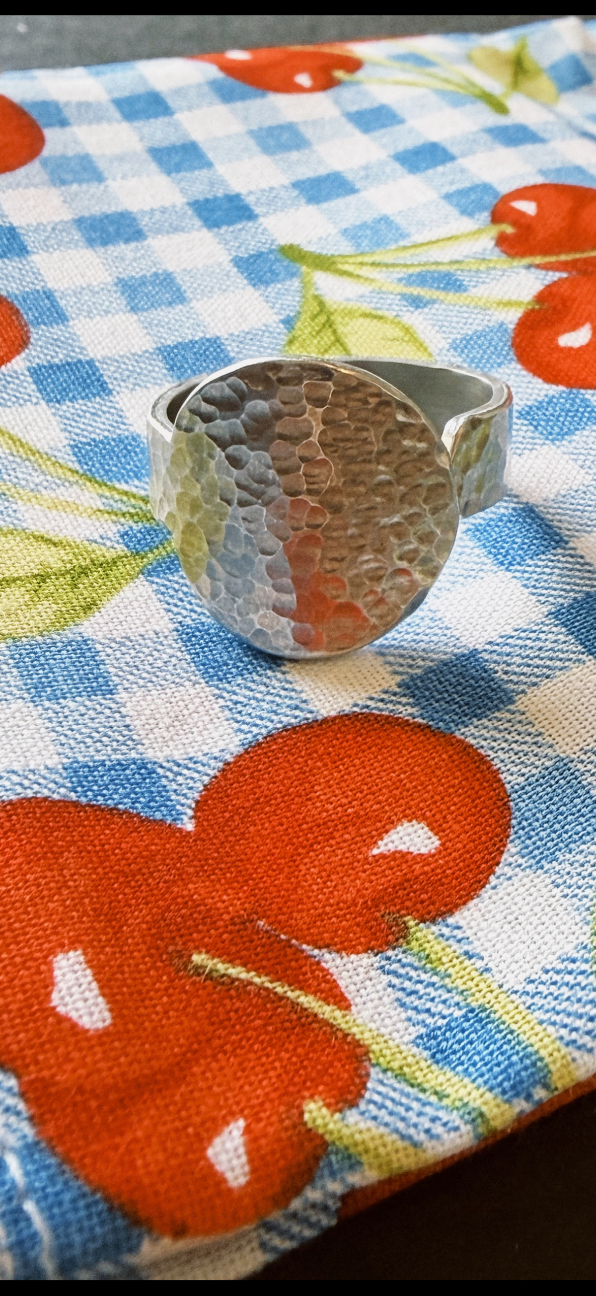 Textured Medallion Ring