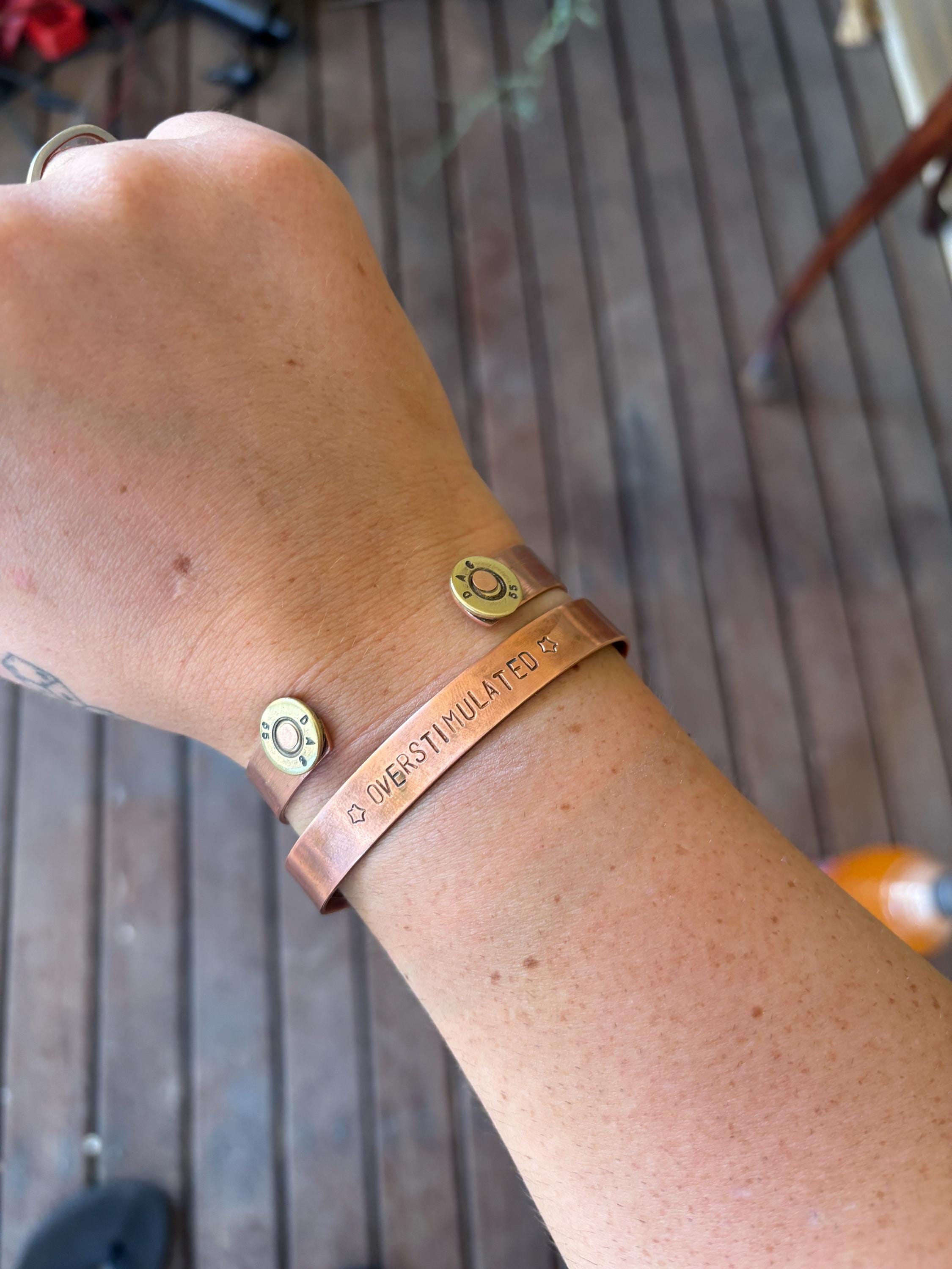 Copper Bracelet with bullet ends