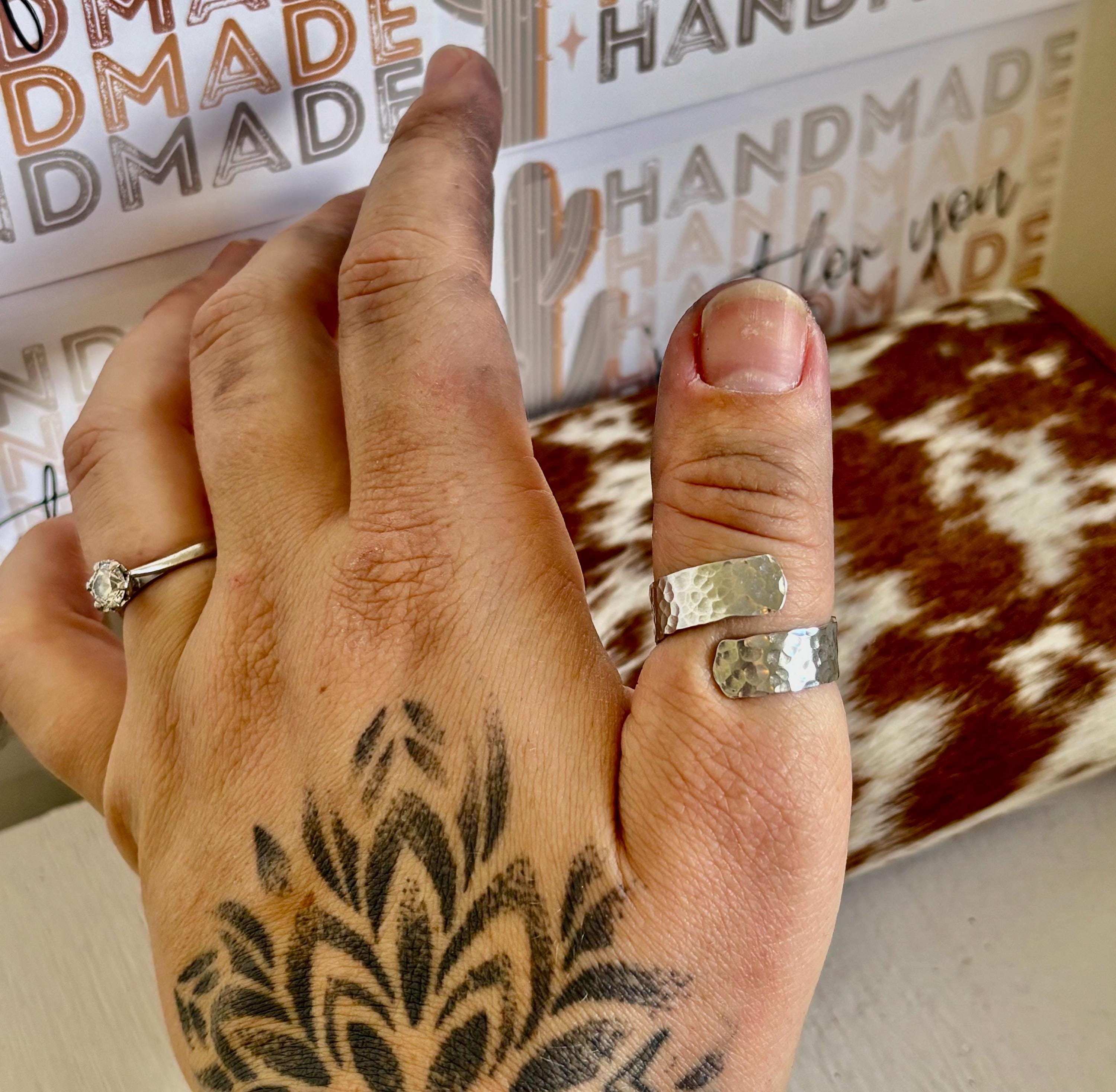 Silver Wrap Ring PEINED