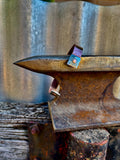 Copper Bracelet with Riveted Silver Plate