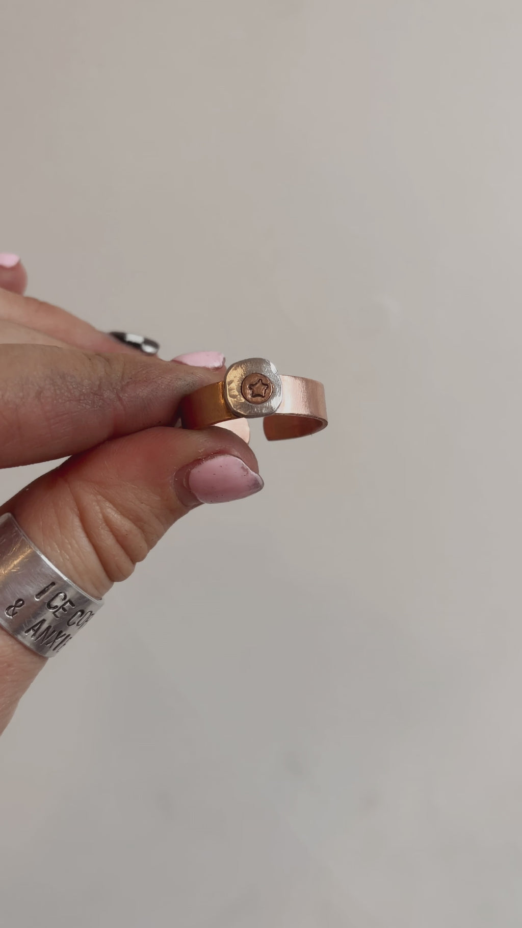 Riveted Copper Ring